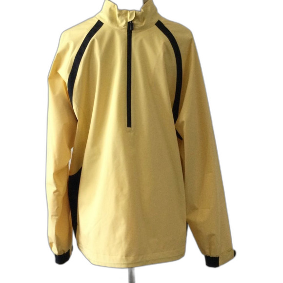 Cutter & Buck Windbreaker Jacket Men’s Size Large Yellow CB WeatherTec Pullover - Picture 6 of 13